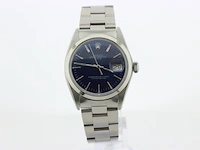 Heren polshorloge rolex, oyster perpetual date, blauwe wijzerplaat, bouwjaar 1971