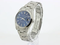 Heren polshorloge rolex, oyster perpetual date, blauwe wijzerplaat, bouwjaar 1971 - afbeelding 2 van  9