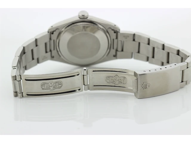 Heren polshorloge rolex, oyster perpetual date, blauwe wijzerplaat, bouwjaar 1971 - afbeelding 7 van  9