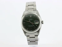 Heren polshorloge rolex, oyster perpetual date, groene wijzerplaat, bouwjaar 1961 - afbeelding 1 van  9