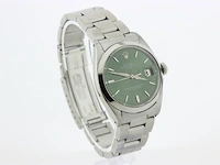 Heren polshorloge rolex, oyster perpetual date, groene wijzerplaat, bouwjaar 1961 - afbeelding 2 van  9