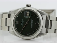 Heren polshorloge rolex, oyster perpetual date, groene wijzerplaat, bouwjaar 1961 - afbeelding 8 van  9