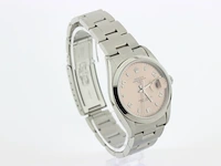 Heren polshorloge rolex, oyster perpetual date, roze wijzerplaat, bouwjaar 2000 - afbeelding 2 van  9