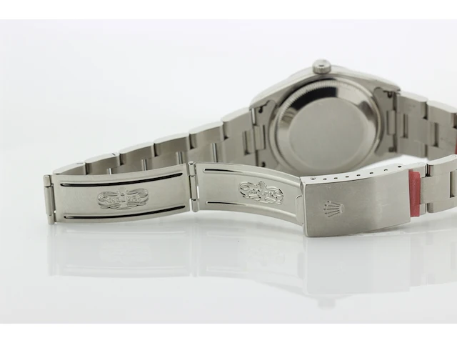 Heren polshorloge rolex, oyster perpetual date, roze wijzerplaat, bouwjaar 2000 - afbeelding 7 van  9