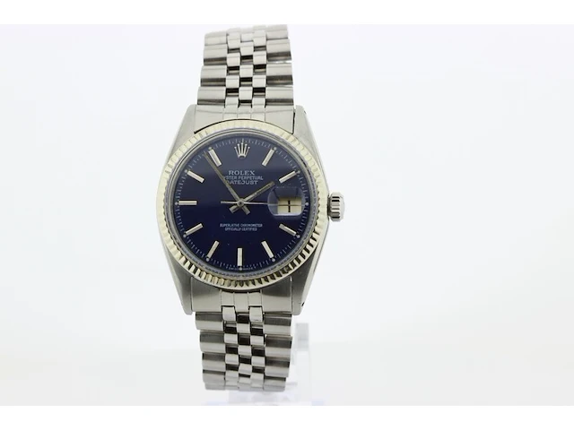 Heren polshorloge rolex, oyster perpetual datejust, blauwe wijzerplaat, bouwjaar 1967 - afbeelding 1 van  9