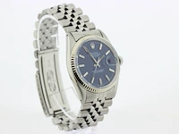Heren polshorloge rolex, oyster perpetual datejust, blauwe wijzerplaat, bouwjaar 1967 - afbeelding 2 van  9