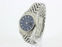 Heren polshorloge rolex, oyster perpetual datejust, blauwe wijzerplaat, bouwjaar 1967 - afbeelding 4 van  9