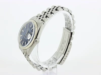 Heren polshorloge rolex, oyster perpetual datejust, blauwe wijzerplaat, bouwjaar 1967 - afbeelding 5 van  9