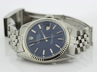 Heren polshorloge rolex, oyster perpetual datejust, blauwe wijzerplaat, bouwjaar 1967 - afbeelding 8 van  9