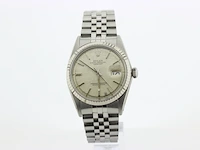 Heren polshorloge rolex, oyster perpetual datejust, silver linnen grijze plaat, bouwjaar 1974