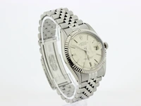 Heren polshorloge rolex, oyster perpetual datejust, silver linnen grijze plaat, bouwjaar 1974 - afbeelding 2 van  9