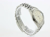 Heren polshorloge rolex, oyster perpetual datejust, silver linnen grijze plaat, bouwjaar 1974 - afbeelding 3 van  9