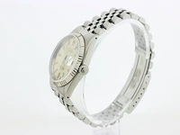 Heren polshorloge rolex, oyster perpetual datejust, silver linnen grijze plaat, bouwjaar 1974 - afbeelding 5 van  9