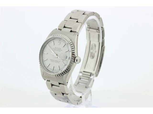 Heren polshorloge rolex, oyster perpetual datejust, witte wijzerplaat, bouwjaar 1982 - afbeelding 2 van  9