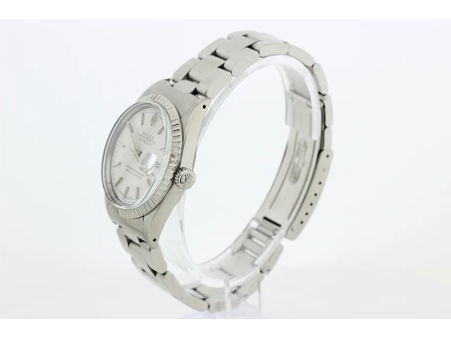Heren polshorloge rolex, oyster perpetual datejust, witte wijzerplaat, bouwjaar 1982 - afbeelding 3 van  9