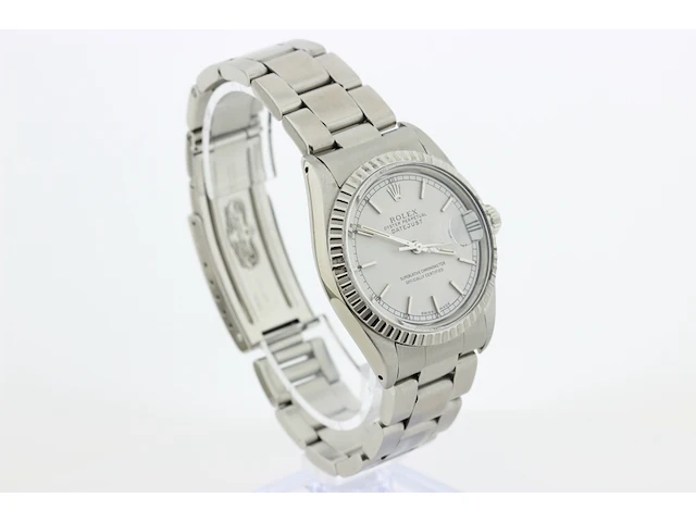 Heren polshorloge rolex, oyster perpetual datejust, witte wijzerplaat, bouwjaar 1982 - afbeelding 4 van  9