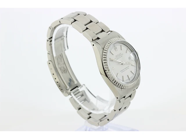 Heren polshorloge rolex, oyster perpetual datejust, witte wijzerplaat, bouwjaar 1982 - afbeelding 5 van  9