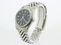 Heren polshorloge rolex, oyster perpetual datejust, zwarte wijzerplaat, bouwjaar 1966 - afbeelding 4 van  9