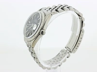 Heren polshorloge rolex, oyster perpetual datejust, zwarte wijzerplaat, bouwjaar 1966 - afbeelding 5 van  9