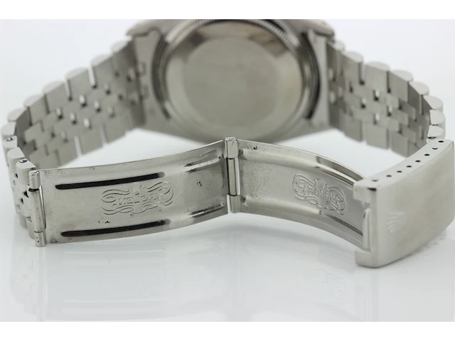 Heren polshorloge rolex, oyster perpetual datejust, zwarte wijzerplaat, bouwjaar 1966 - afbeelding 7 van  9