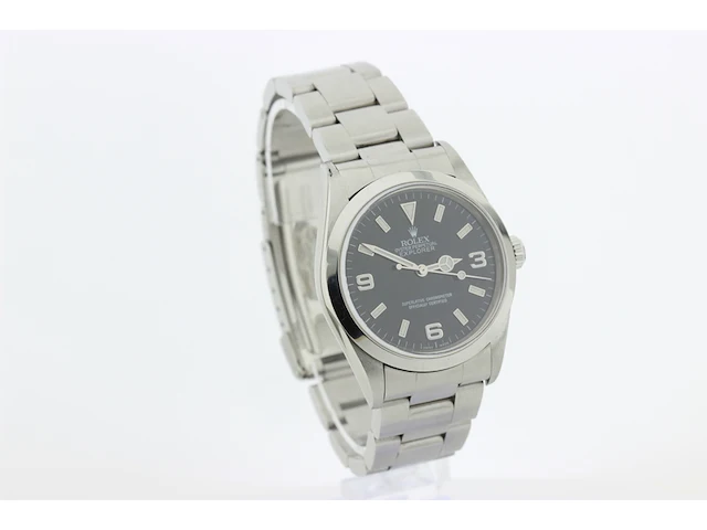 Heren polshorloge rolex, oyster perpetual explorer, zwarte wijzerplaat, bouwjaar 1999 - afbeelding 2 van  9