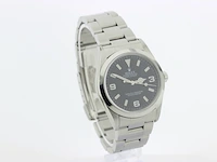 Heren polshorloge rolex, oyster perpetual explorer, zwarte wijzerplaat, bouwjaar 1999 - afbeelding 2 van  9