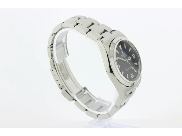 Heren polshorloge rolex, oyster perpetual explorer, zwarte wijzerplaat, bouwjaar 1999 - afbeelding 3 van  9