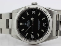 Heren polshorloge rolex, oyster perpetual explorer, zwarte wijzerplaat, bouwjaar 1999 - afbeelding 8 van  9