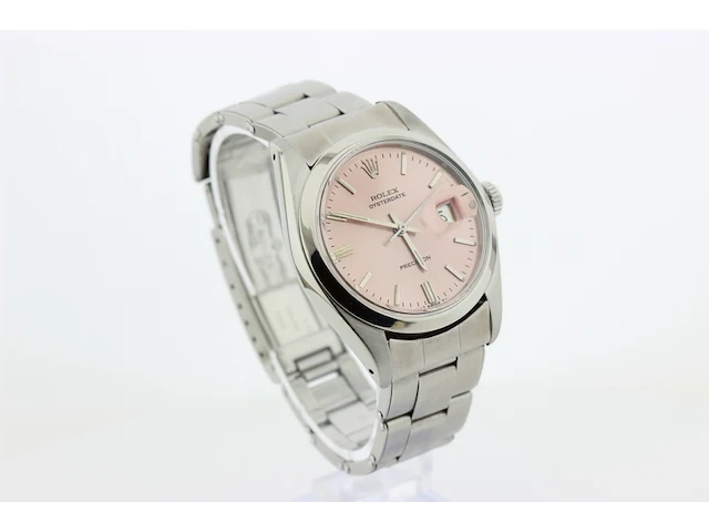 Heren polshorloge rolex, oysterdate precision, roze wijzerplaat, bouwjaar 1978 - afbeelding 1 van  9