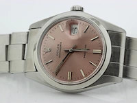 Heren polshorloge rolex, oysterdate precision, roze wijzerplaat, bouwjaar 1978 - afbeelding 8 van  9