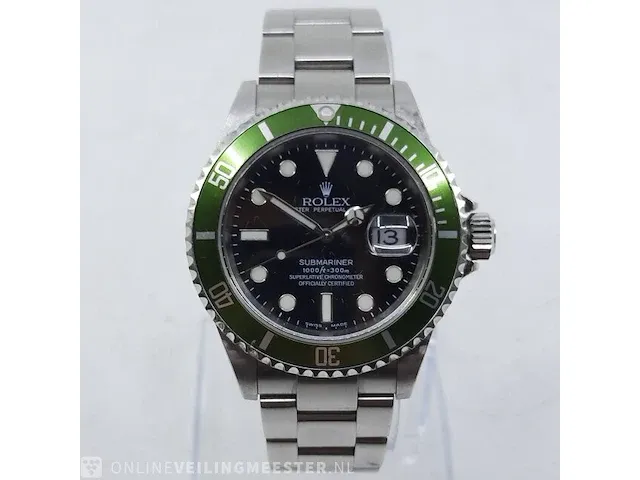 Heren polshorloge rolex, submariner kermit 16610lv flat 4 mk1 - afbeelding 11 van  24