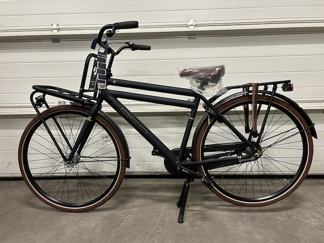 Heren stadsfiets 50 cm 3 versnellingen bsp, metropolis iii, black mat - afbeelding 1 van  19