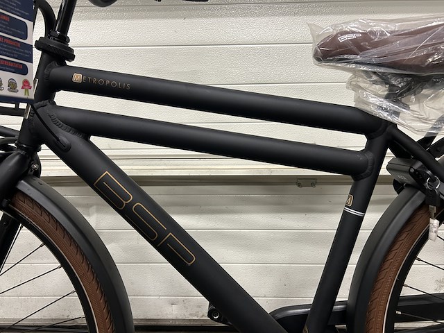 Heren stadsfiets 50 cm 3 versnellingen bsp, metropolis iii, black mat - afbeelding 18 van  19