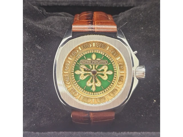 Herenhorloge - antiek patek phillipe uurwerk - horologisch kunstwerk - afbeelding 2 van  9