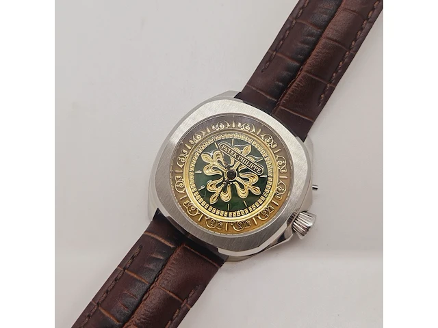 Herenhorloge - antiek patek phillipe uurwerk - horologisch kunstwerk - afbeelding 4 van  9