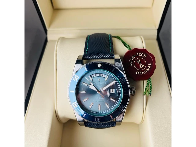 Herenhorloge jacob zech athena - seiko uurwerk - afbeelding 8 van  13