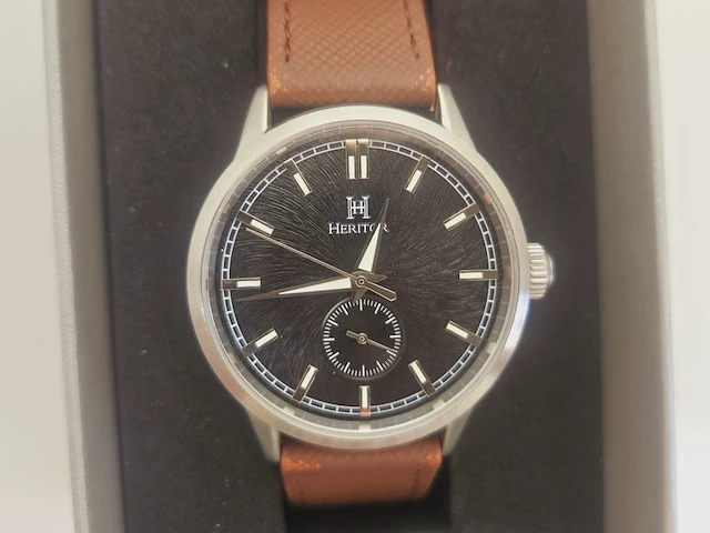 Heritor argento militaire automatisch herenhorloge - afbeelding 1 van  8