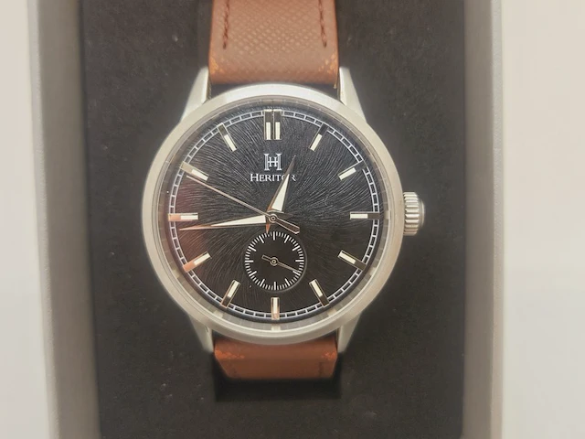 Heritor argento militaire automatisch herenhorloge - afbeelding 2 van  8