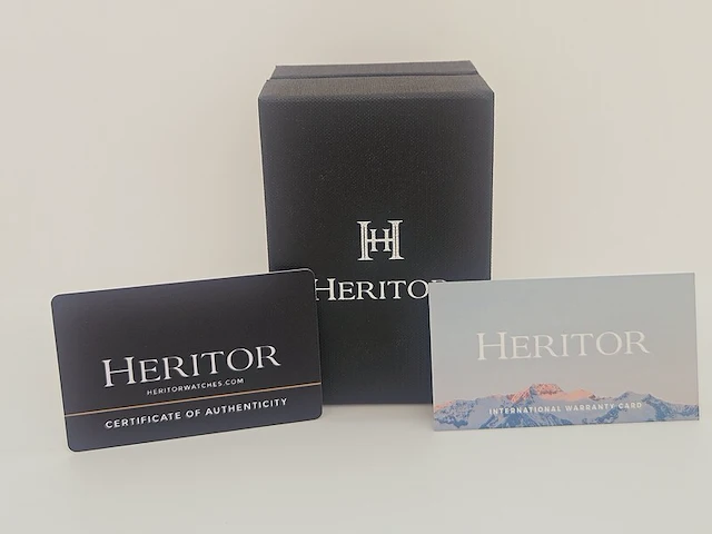 Heritor argento militaire automatisch herenhorloge - afbeelding 7 van  8