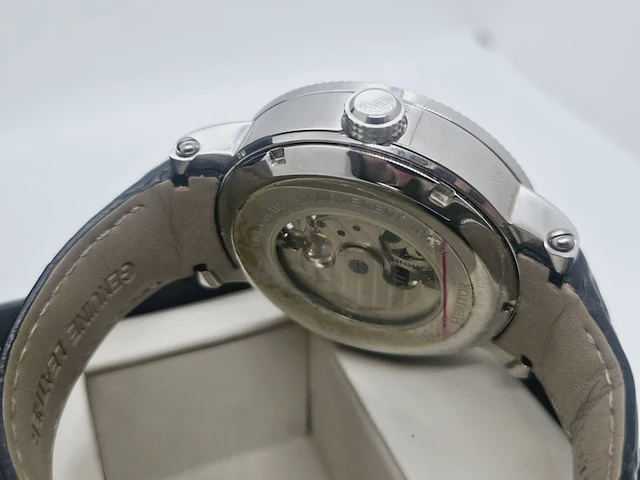 Heritor aries skeleton moonphase automatisch herenhorloge - afbeelding 7 van  8
