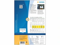 Herma 50 vellen weerbestendige plastic folie labels zelfklevend, bedrukbaar, mat, blanco pe-etiketten wit - afbeelding 2 van  4