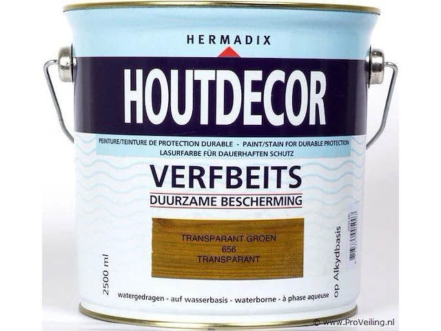 Hermadix houtdecor verfbeits transparant- 2,5 liter - 656 transparant groen - afbeelding 1 van  1