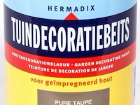 Hermadix tuindecoratiebeits dekkend 715 pure taupe - 0,75 l - afbeelding 1 van  1