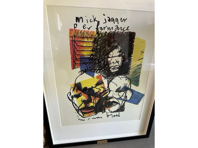 Herman brood "mick jagger" rolling stones, 1993 - afbeelding 2 van  3