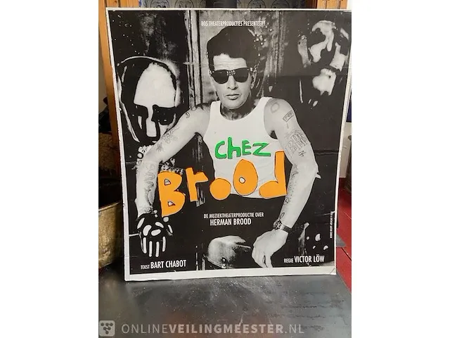 Herman brood officiele reclame zuil voorstelling "chez brood" - afbeelding 1 van  2