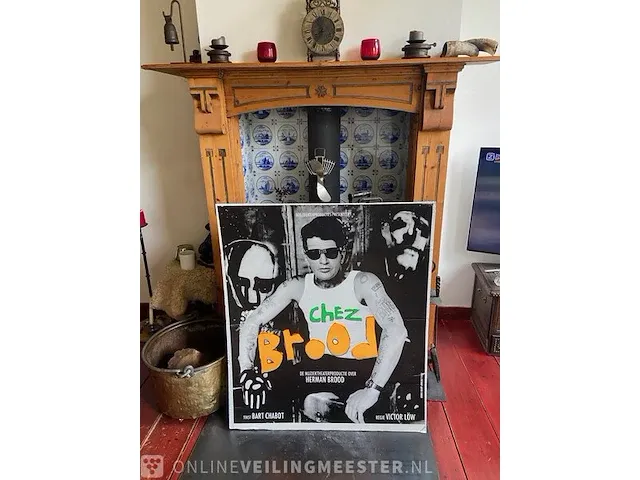 Herman brood officiele reclame zuil voorstelling "chez brood" - afbeelding 2 van  2