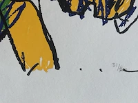 Herman brood, zeefdruk ‘man en paard’, te dateren periode 1995 - 1998. handgesigneerd met marker rechts-onder, genummerd in potlood rechts-onder 31/200 - afbeelding 3 van  3
