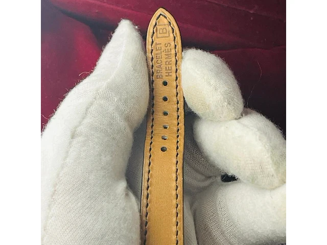 Hermès dames padlock horloge - goldplated kelly model - afbeelding 4 van  12