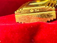 Hermès dames padlock horloge - goldplated kelly model - afbeelding 7 van  12
