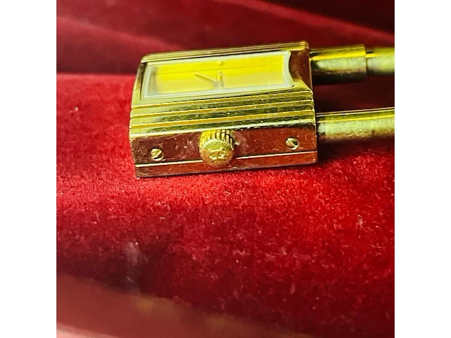Hermès dames padlock horloge - goldplated kelly model - afbeelding 8 van  12